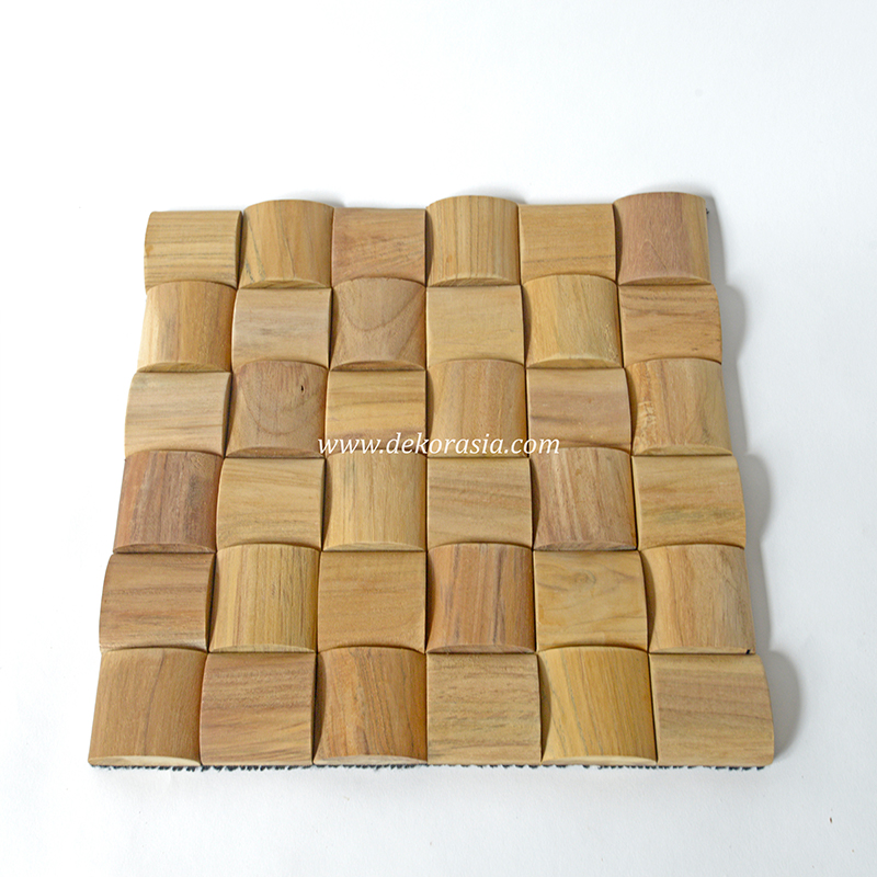 Wood Wall Flooring High Quality 3D Wood Wall Cladding Indoor Decoration, Log Teak Wall Cladding